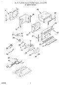AIR FLOW AND CONTROL Diagram and Parts List for ACQ072XH0  Whirlpool Air Conditioner