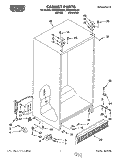 CABINET Diagram and Parts List for RS22BRXBW00  Roper Refrigerator
