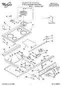MAINTOP, LITERATURE Diagram and Parts List for RS385PXEQ1  Whirlpool Range