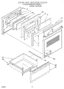 DOOR AND DRAWER Diagram and Parts List for FES355YW2  Roper Range