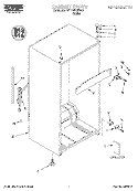 CABINET, LITERATURE Diagram and Parts List for RT12VKYHW00  Roper Refrigerator