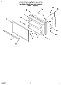 FREEZER DOOR, LIT/OPTIONAL Diagram and Parts List for KTRP20KDWH01  KitchenAid Refrigerator