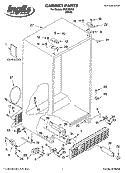 CABINET PARTS Diagram and Parts List for IRQ226300  Inglis Refrigerator
