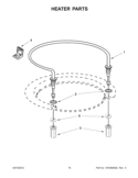 HEATER PARTS Diagram and Parts List for WDF530PAYW5  Whirlpool Dishwasher