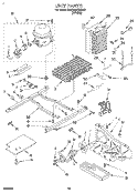 UNIT Diagram and Parts List for 3VED29DQAW01  Whirlpool Refrigerator