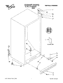 CABINET, LITERATURE Diagram and Parts List for EV120FXKQ01  Whirlpool Freezer