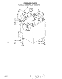 CABINET Diagram and Parts List for LA7680XPW2  Whirlpool Washer