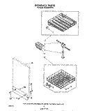 DISHRACK Diagram and Parts List for GDU4050XPW3  Whirlpool Dishwasher