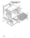 INTERNAL OVEN Diagram and Parts List for SF3300EWW0  Whirlpool Range