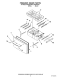 FREEZER DOOR PARTS Diagram and Parts List for KFIS20XVBL7  KitchenAid Refrigerator