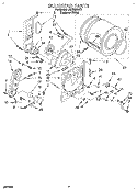 BULKHEAD Diagram and Parts List for LGT5624BQ1  Whirlpool Dryer