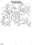 BULKHEAD Diagram and Parts List for LGR4624DQ0  Whirlpool Dryer