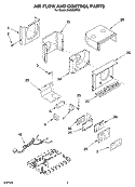 AIR FLOW AND CONTROL PARTS Diagram and Parts List for ACQ052PS0  Whirlpool Air Conditioner