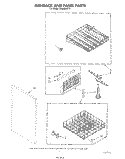 DISHRACK AND PANEL Diagram and Parts List for DU8500XT0  Whirlpool Dishwasher