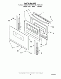 DOOR PARTS Diagram and Parts List for WFE301LVQ0  Whirlpool Range
