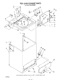 TOP AND CABINET , LITERATURE AND OPTIONAL Diagram and Parts List for CA2452XSW1  Whirlpool Washer