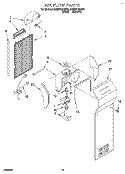 AIR FLOW Diagram and Parts List for ED22PKXDW01  Whirlpool Refrigerator