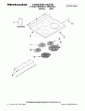 COOKTOP PARTS Diagram and Parts List for KERS208XBL1  KitchenAid Range