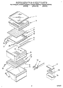 REFRIGERATOR SHELF Diagram and Parts List for ED22DCXBB00  Whirlpool Refrigerator