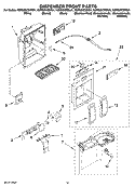 Part Location Diagram of 2318906US Whirlpool Front Cover Assembly (Includes