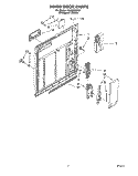 INNER DOOR Diagram and Parts List for DU806CWDQ2  Whirlpool Dishwasher