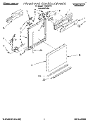 FRAME AND CONSOLE Diagram and Parts List for TUD3000Y5  Whirlpool Dishwasher