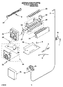 ICEMAKER PARTS Diagram and Parts List for GD5PHAXMS10  Whirlpool Refrigerator