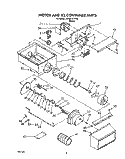 MOTOR AND ICE CONTAINER Diagram and Parts List for JWRZ2727FI00  Whirlpool Refrigerator