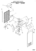 AIR FLOW Diagram and Parts List for 4YED25PWBW00  Whirlpool Refrigerator