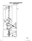 BRAKE AND DRIVE TUBE Diagram and Parts List for LA5558XTF0  Whirlpool Washer