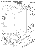 CABINET, LITERATURE Diagram and Parts List for KSSC48QKS01  KitchenAid Refrigerator