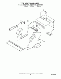 TOP VENTING PARTS Diagram and Parts List for GBS309PVB03  Whirlpool Wall Oven