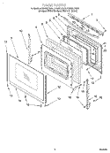 DOOR, LIT/OPTIONAL Diagram and Parts List for GR395LXGB0  Whirlpool Range
