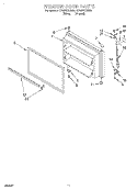 FREEZER DOOR, LIT/OPTIONAL Diagram and Parts List for ET19PKXEN01  Whirlpool Refrigerator