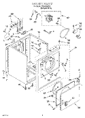SECTION Diagram and Parts List for TEDX640EQ0  Estate Dryer