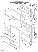 DOOR Diagram and Parts List for ET18NKXDW02  Whirlpool Refrigerator