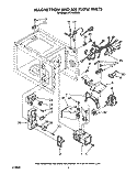 MAGNETRON AND AIRFLOW, LIT/OPTIONAL Diagram and Parts List for MT2150XW0  Whirlpool Microwave