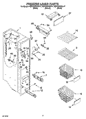 FREEZER LINER PARTS Diagram and Parts List for KSRG22FKBL17  KitchenAid Refrigerator