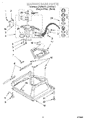 MACHINE BASE Diagram and Parts List for LSQ8500JT1  Whirlpool Washer