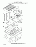 SHELF PARTS Diagram and Parts List for W1TXEMFWS01  Whirlpool Refrigerator
