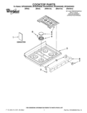 COOKTOP PARTS Diagram and Parts List for WFG540H0AE0  Whirlpool Range