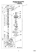 GEARCASE PARTS Diagram and Parts List for LSR5132PQ1  Whirlpool Washer