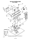 TOP AND CONSOLE , LITERATURE AND OPTIONAL Diagram and Parts List for LG7686XPW1  Whirlpool Dryer