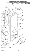 REFRIGERATOR LINER PARTS Diagram and Parts List for KSRA22ILBL03  KitchenAid Refrigerator