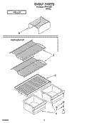 SHELF PARTS, OPTIONAL PARTS Diagram and Parts List for IPT151300  Inglis Refrigerator