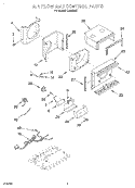 AIR FLOW AND CONTROL Diagram and Parts List for CA6WM90  Crosley Air Conditioner