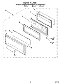 DOOR PARTS Diagram and Parts List for KHMS155LWH3  KitchenAid Microwave