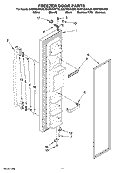 FREEZER DOOR PARTS Diagram and Parts List for ED2FHEXVB00  Whirlpool Refrigerator