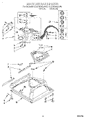 MACHINE BASE Diagram and Parts List for 3LSR5233AN0  Whirlpool Washer