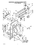 CONTROLS AND REAR PANEL Diagram and Parts List for LA9680XWN0  Whirlpool Washer